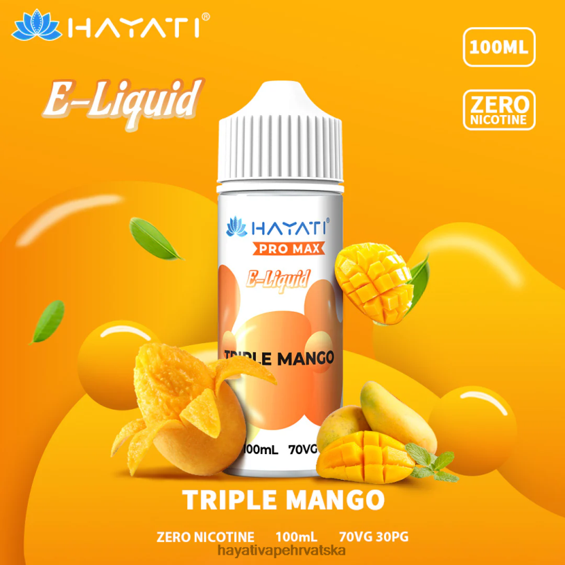 Hayati Flavour List - Hayati Pro Max ničke soli 0D4PD258 trostruki mango