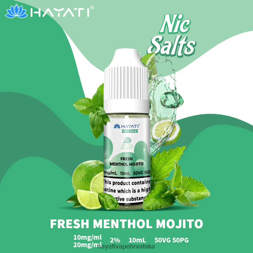 Hayati Flavour Vapes - Hayati Pro Max ničke soli 0D4PD239 svježi mentol mojito