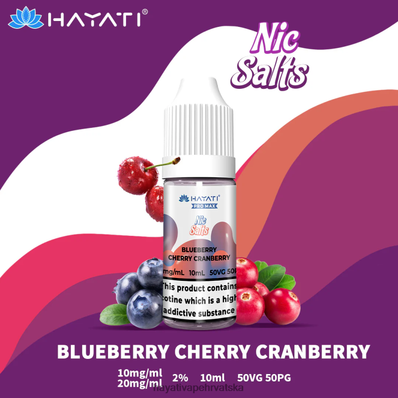 Hayati Vape Flavours - Hayati Pro Max ničke soli 0D4PD234 borovnica trešnja brusnica