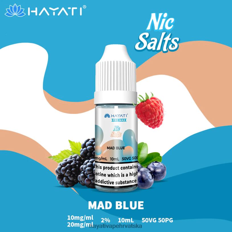 Hayati Vape Hrvatska - Hayati Pro Max ničke soli 0D4PD243 ludo plava