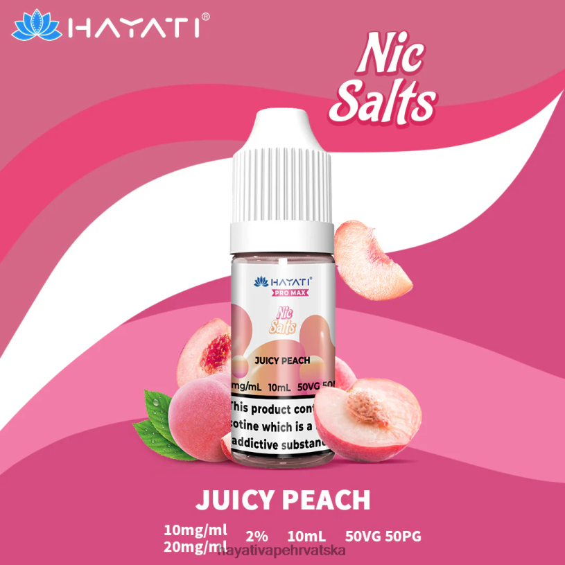 Hayati Vapes Wholesale - Hayati Pro Max ničke soli 0D4PD240 sočna breskva