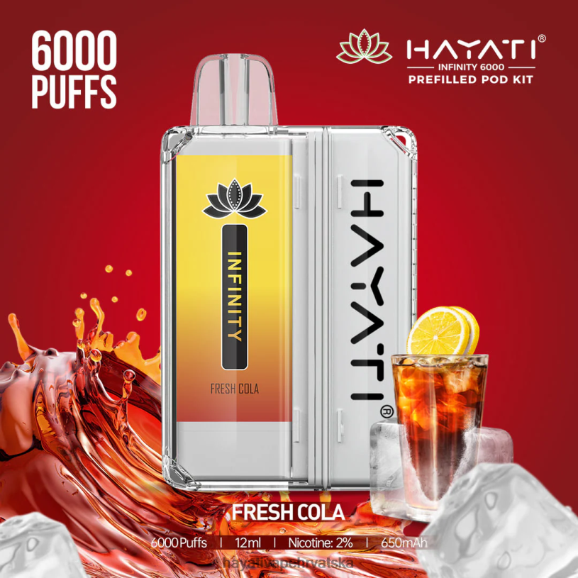 Hayati Flavour Vapes - Hayati Infinity 6000 kompleta mahuna 0D4PD149 svježa kola