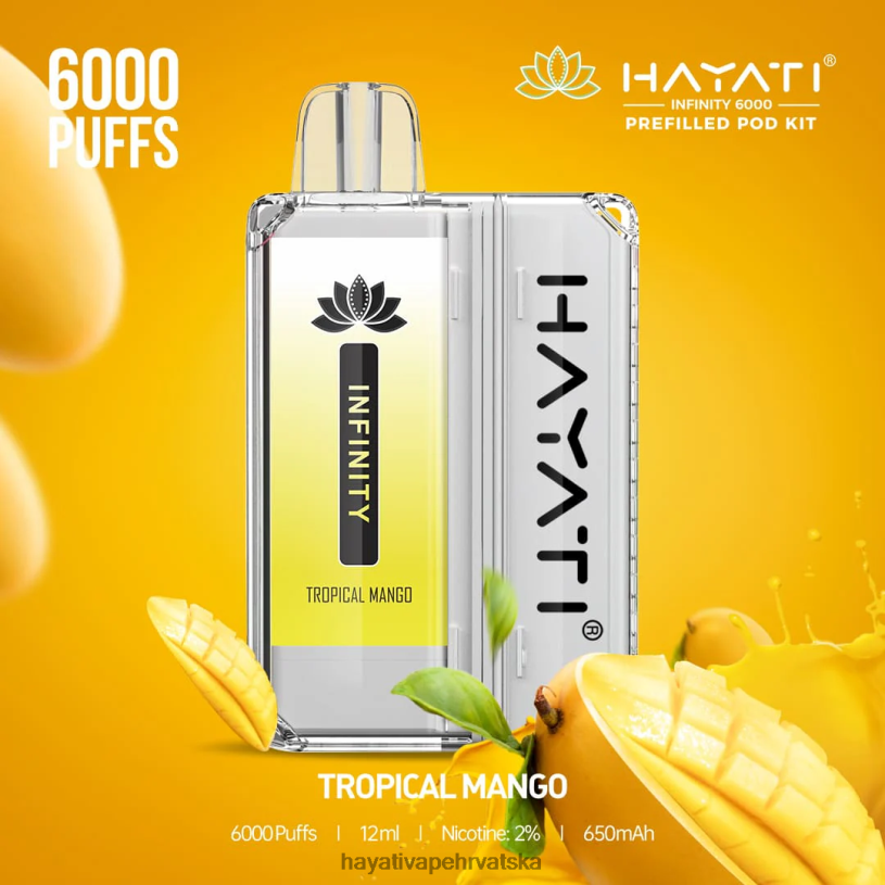 Hayati Vape Hrvatska - Hayati Infinity 6000 kompleta mahuna 0D4PD163 tropski mango