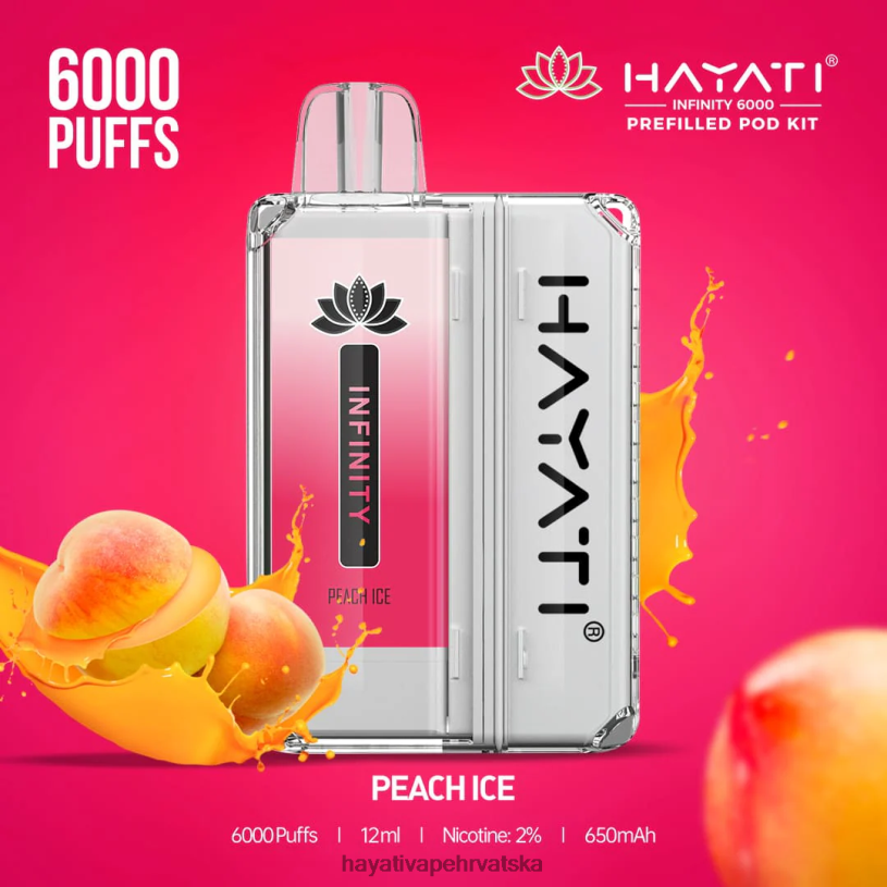 Hayati Vape Near Me - Hayati Infinity 6000 kompleta mahuna 0D4PD155 led od breskve