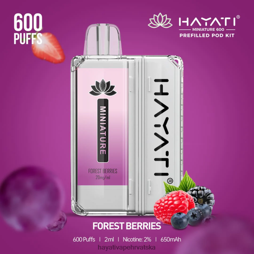Hayati Vape Flavours - Hayati Miniature 600 kompleta mahuna 0D4PD34 šumsko voće