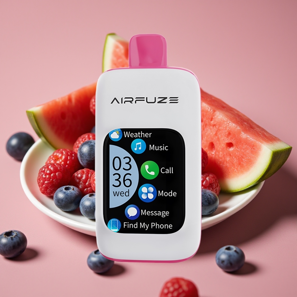 AirFuze Smart 30000 Puffs Jednokratna Pod Borovnica Lubenica, 5% nikotina, 900mAh, Type-C