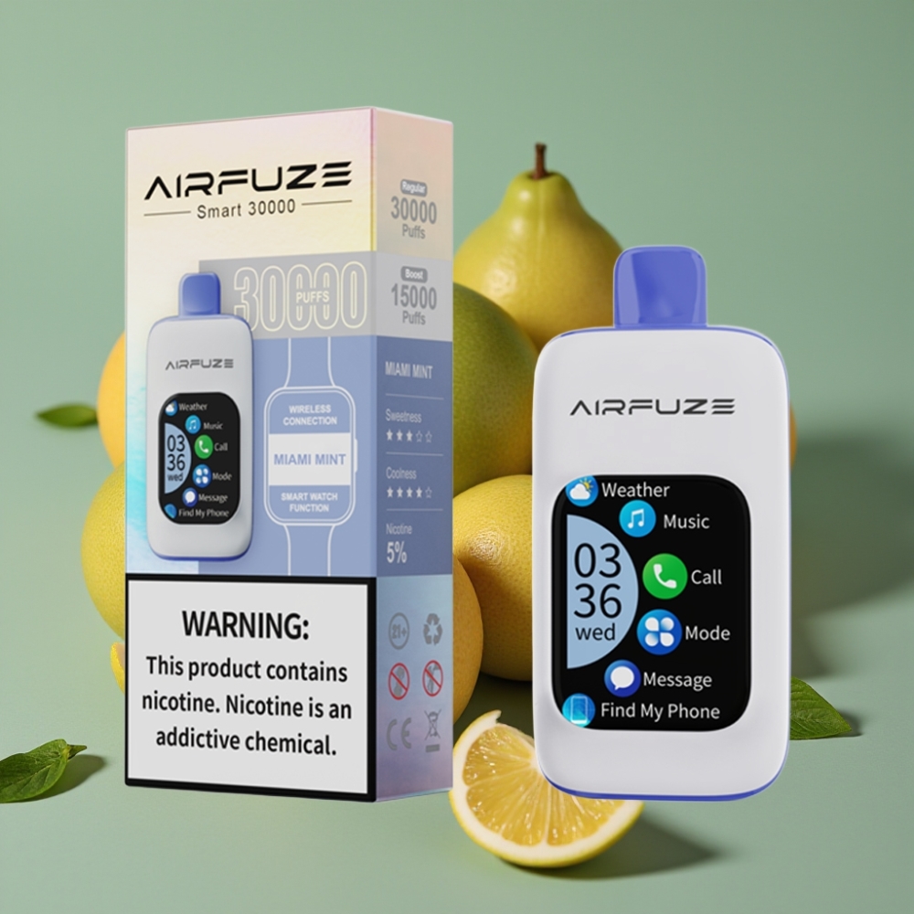AirFuze Smart 30000 Puffs Jednokratna Pod Miami Mint, 5%, 900mAh, Type-C