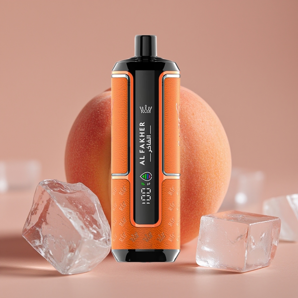 Al Fakher Crown Bar 15K Hypermax Jednokratna Vape Kit Breskva Led, 22ml, 15K pufova, 6mg/ml