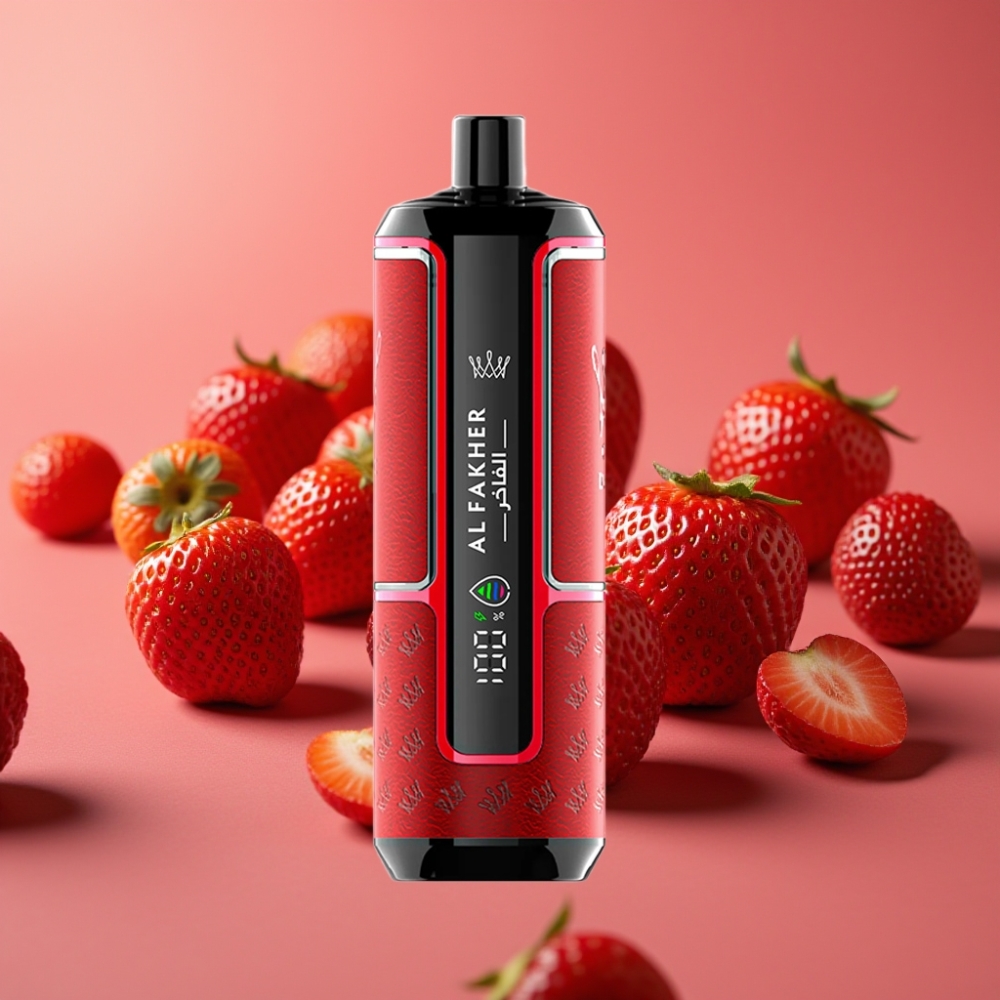 Al Fakher Crown Bar 15K Hypermax Jednokratna Vape Kit Jagoda Punch, 22ml, 15K Puffova, 6mg/ml