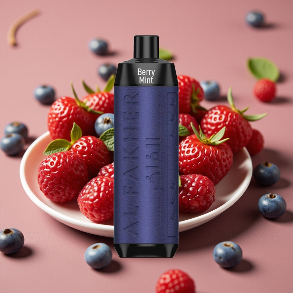 Al Fakher Crown Bar 8000 Crystal Jednokratna Vape Jagoda Metvica, 18ml, 5mg, 8000 pufova