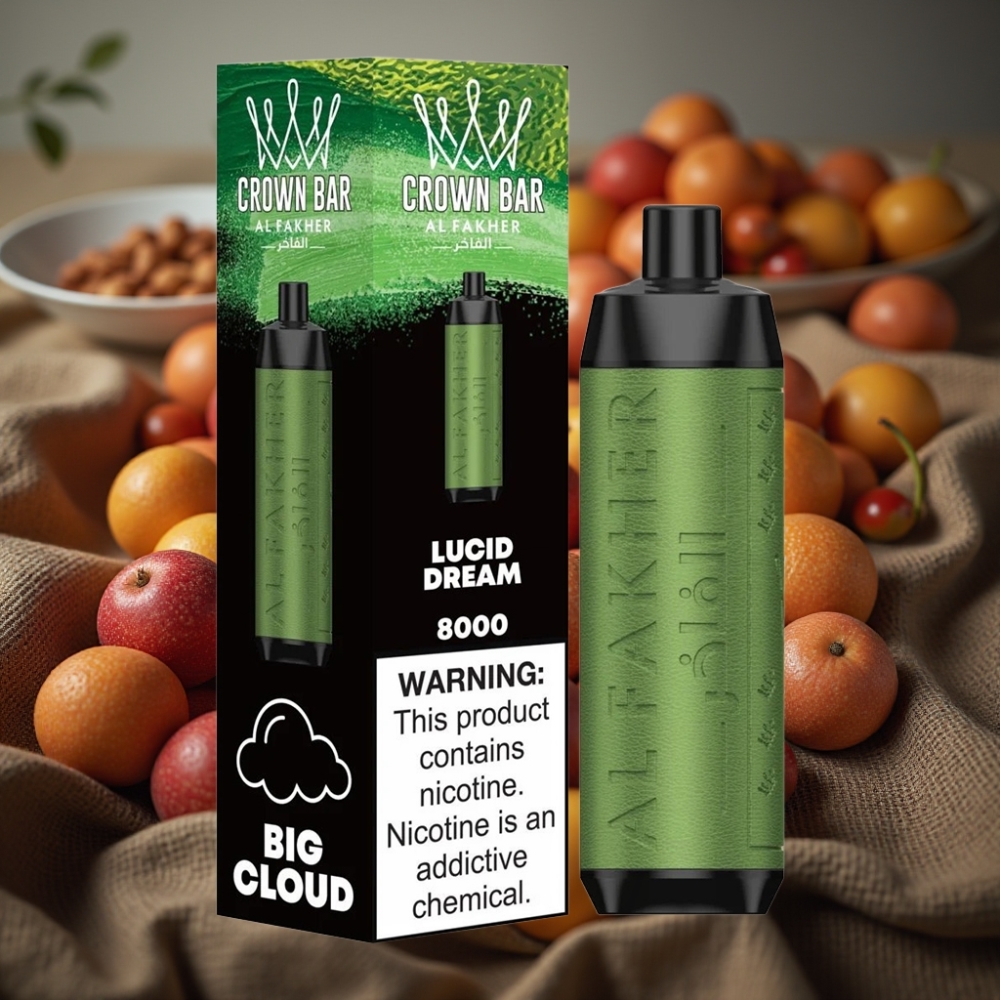 Al Fakher Crown Bar 8000 Crystal Jednokratna Vape Lucid Dream, 18ml, 5mg, 8000 pufova