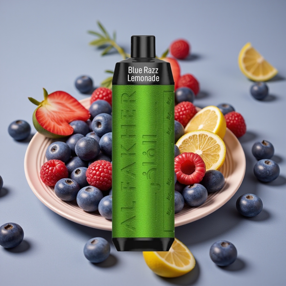 Al Fakher Crown Bar 8000 Crystal Jednokratna Vape Plavi Malin Limunada, 18ml, 5mg, 8000 Puffova