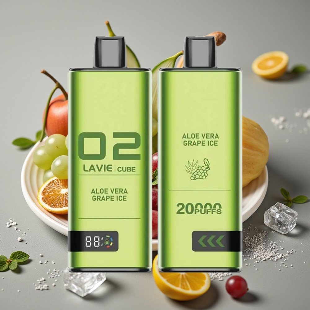 Lavie Cube 20000 Puffs Jednokratna Vape Aloe Vera Grožđe Led 28ML 5% Type C