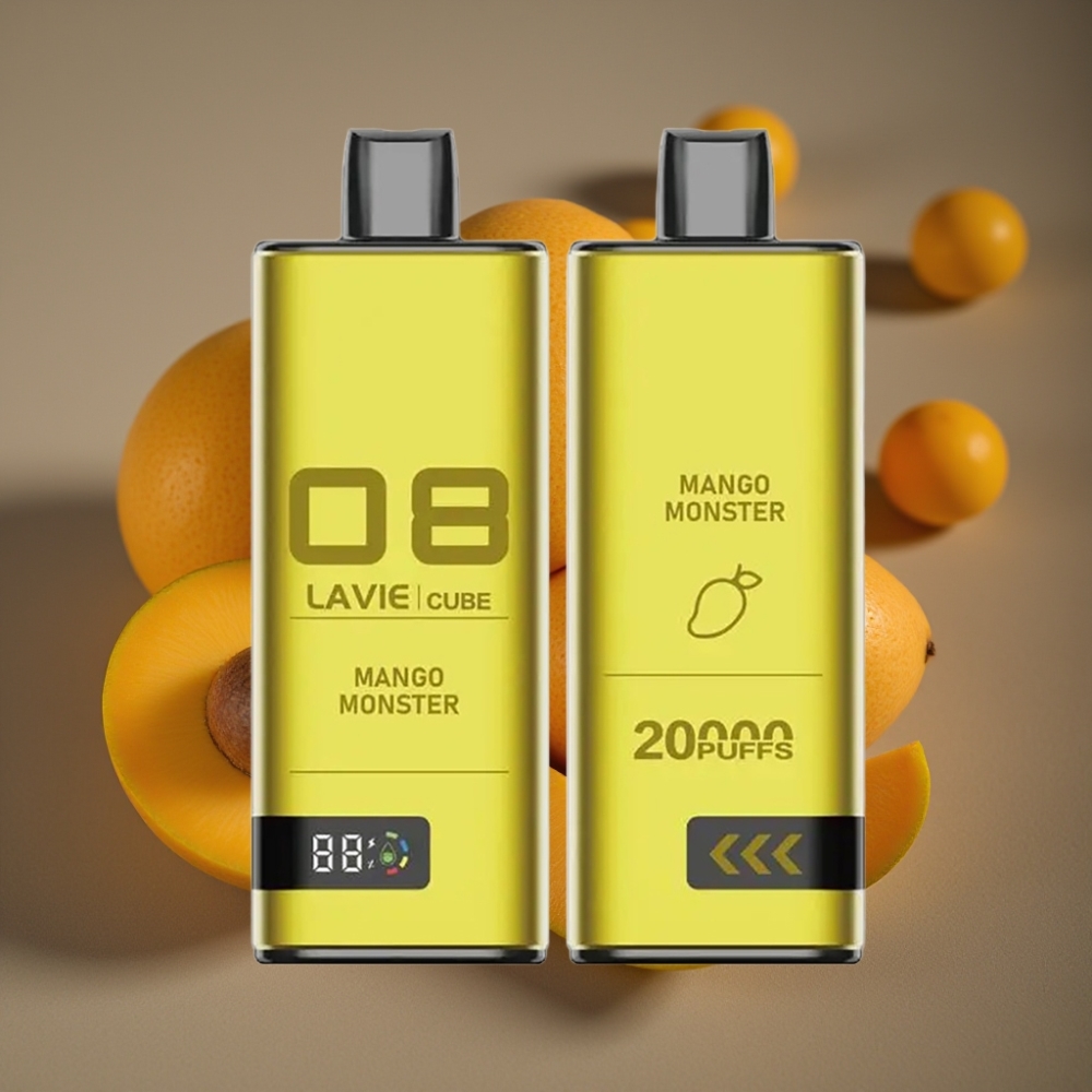 Lavie Cube 20000 Puffs Jednokratna Vape Mango Čudovište – 20000 pufova, 28ml, Type-C