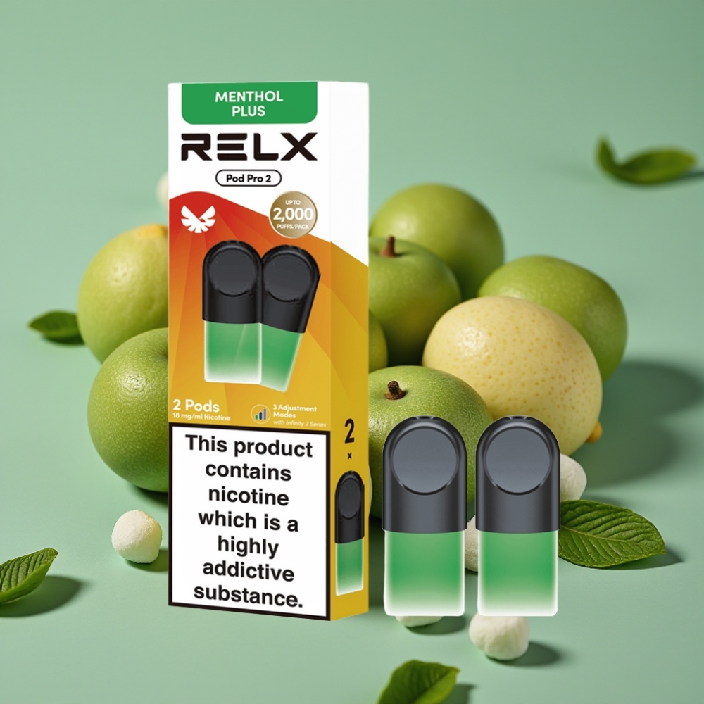 RELX Pod Pro 2 1,8% nikotina, 600 puševa, 1,9ml, menta-mentol plus
