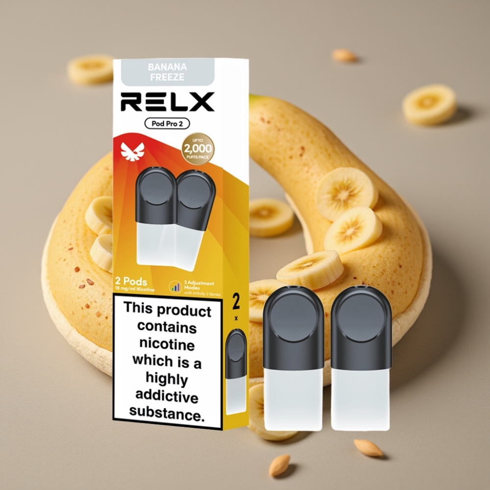 RELX Pod Pro 2 - Desert-Banana Freeze, 1.8% nikotina, 1.9ml, 3 načina podešavanja napona