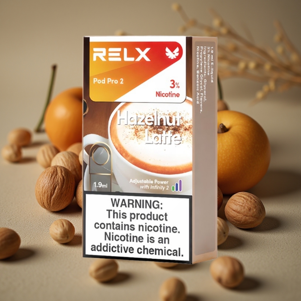 RELX Pod Pro 2 Lješnjak Latte 3%, 600 pufova, 1.9ml, 3 načina podešavanja