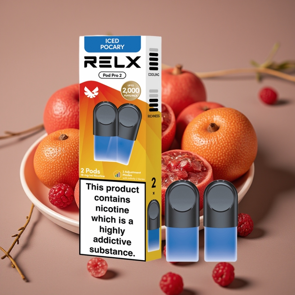 RELX Pod Pro 2 – Piće-Iced Pocary, 1,8% nikotina, 1,9ml, 3 načina podešavanja napona