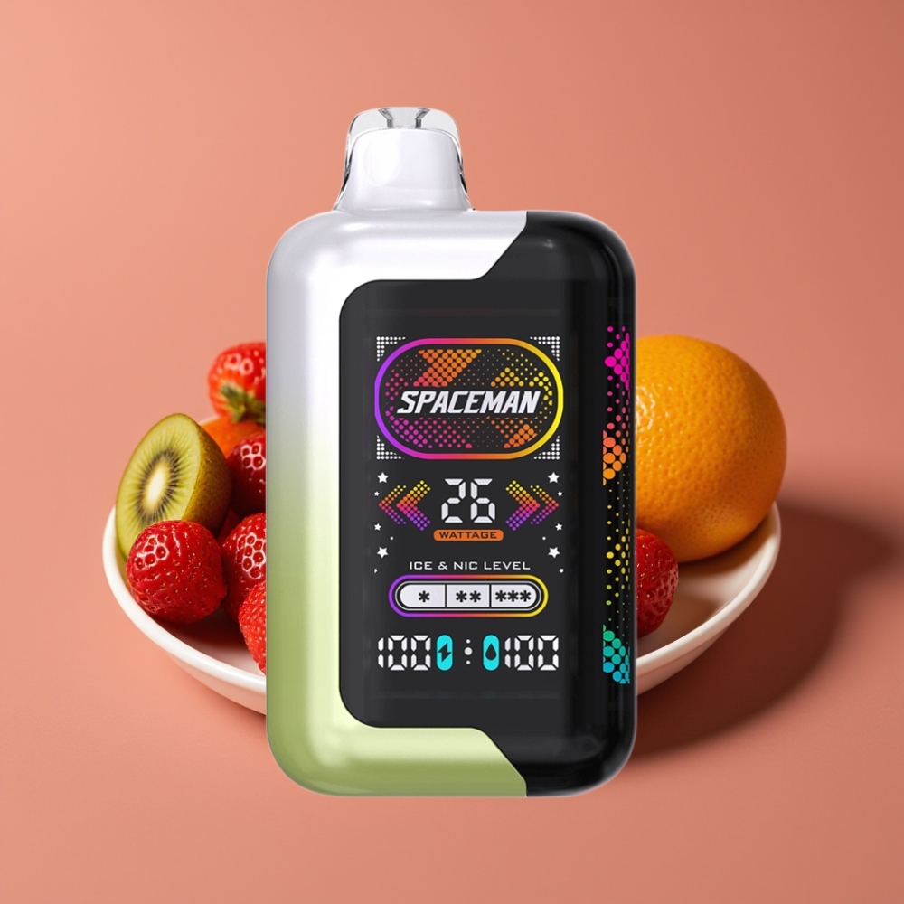 SMOK SPACEMAN SP40000 Zero Nikotin Jednokratna e-Cigareta - Jagoda Kivi, 40000 pufova, 20ml, 1000mAh, 4 moda snage, 4 razine ledenog intenziteta