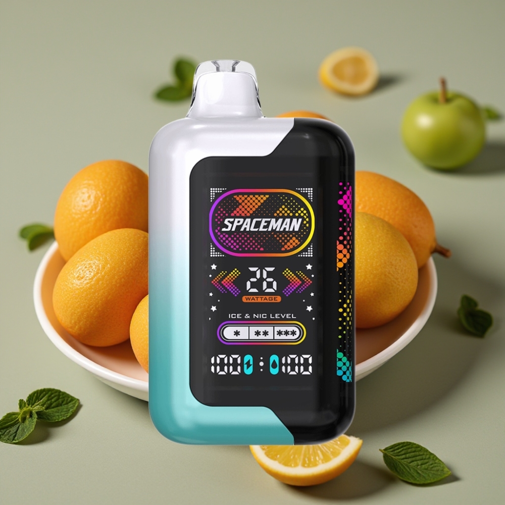 SMOK Spaceman SP40000 Zero Nikotin Jednokratna - 20ml, 0% nikotina, 1000mAh, 40000 puševa, 4 načina snage, 4 razine ledenosti, Svježa metvica