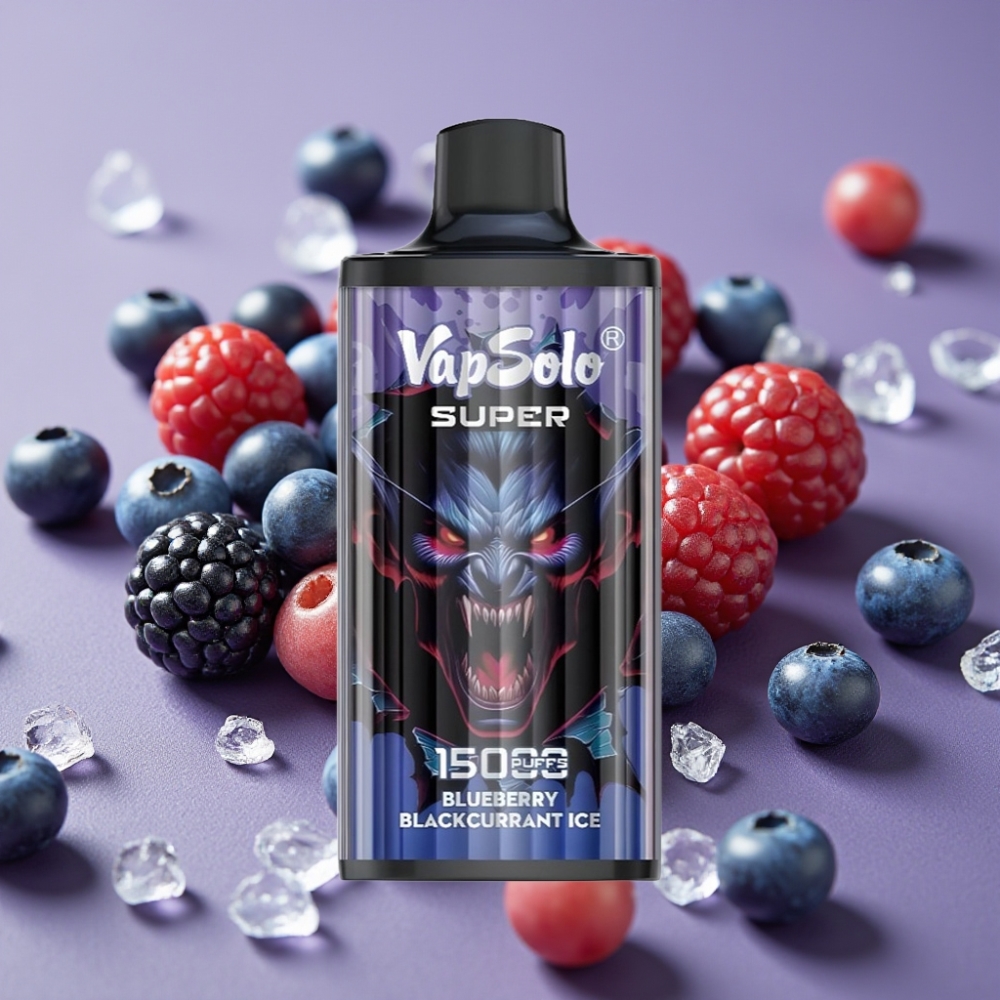 Vapsolo Super 15000 Puffs Borovnica Crni Ribizl Led 40ml 850mAh Type-C