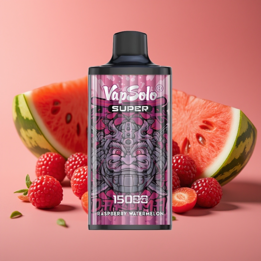 Vapsolo Super 15000 Puffs Dispozabilna Vape Malina Lubenica 40ml 850mAh Type-C