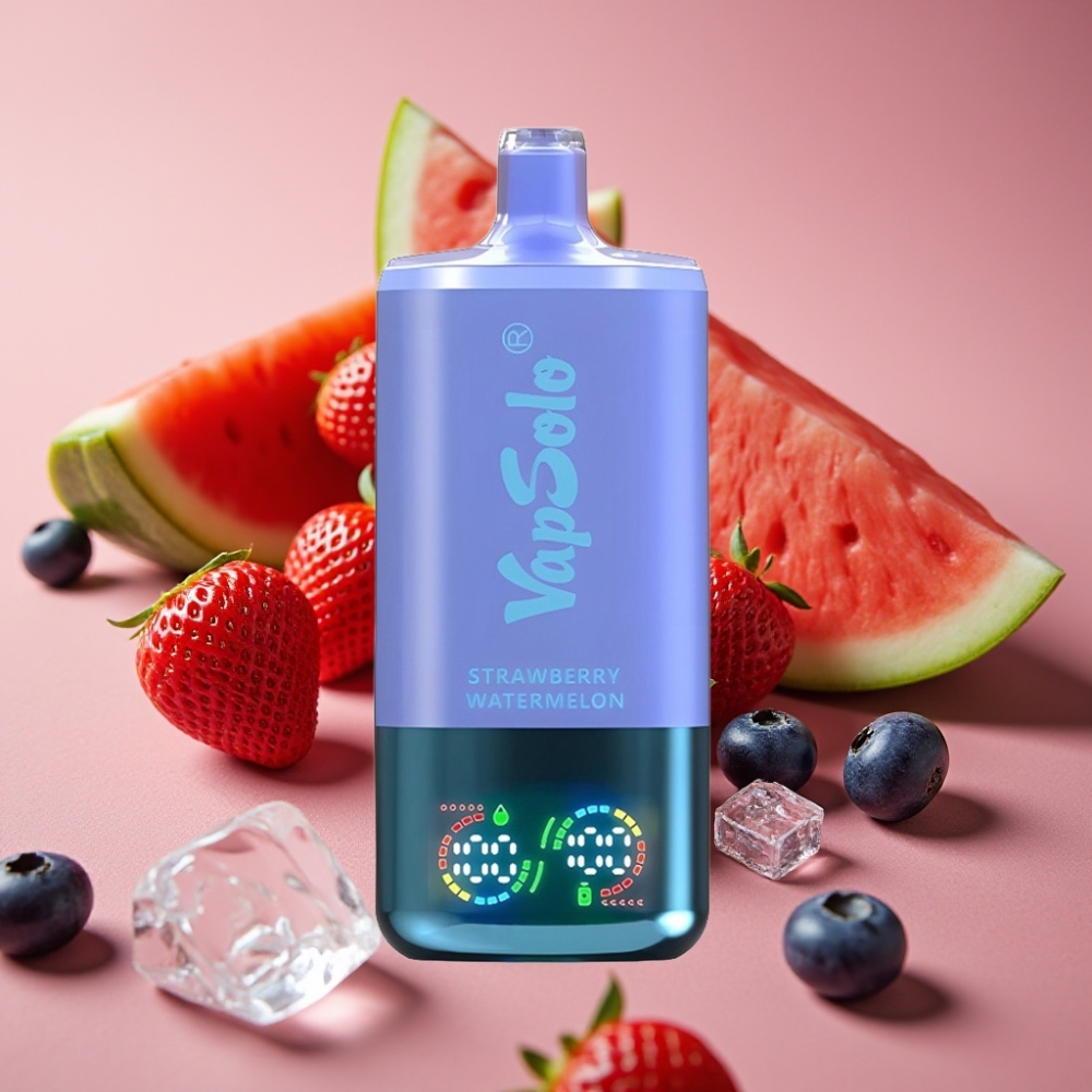 VapSolo Triple 30000 Puffs Jagoda Lubenica & Borovnica Led 40ml 20mg/ml Type-C