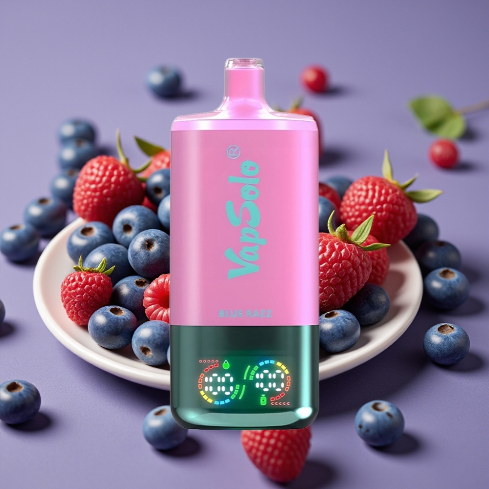 VapSolo Triple 30000 Puffs Plava Malina, 40ml, 20/50 mg/ml, Type-C