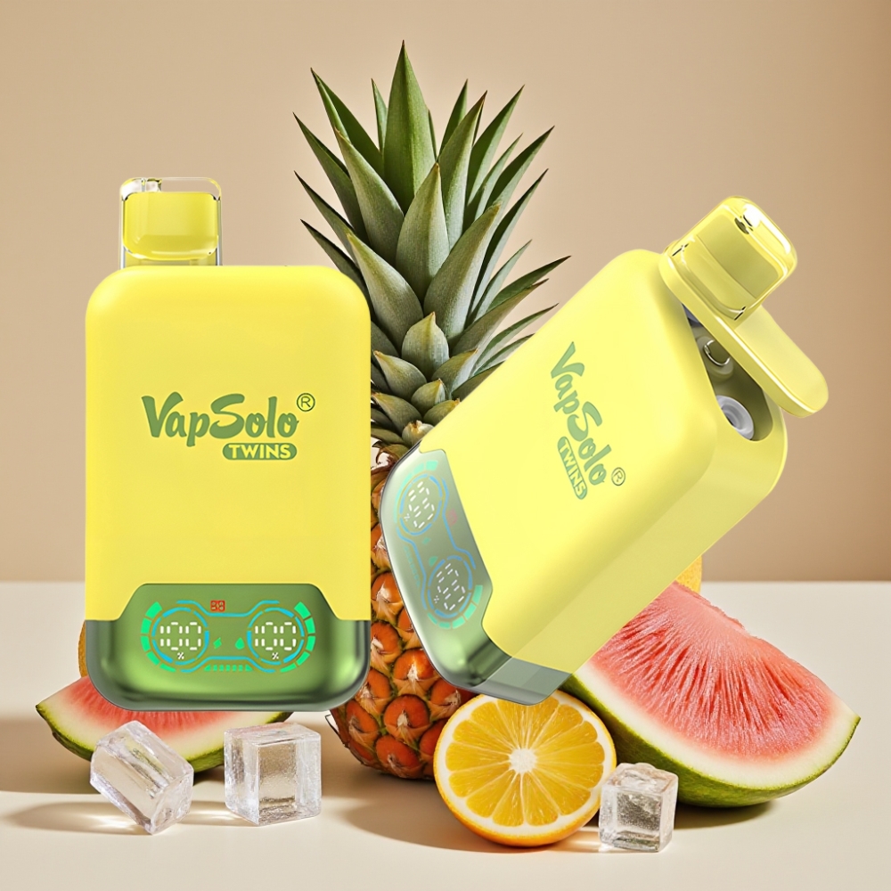 Vapsolo Twins 20000 Puffs Ananas Kokos & Lubenica Led 40ml, 20mg/ml, Type-C