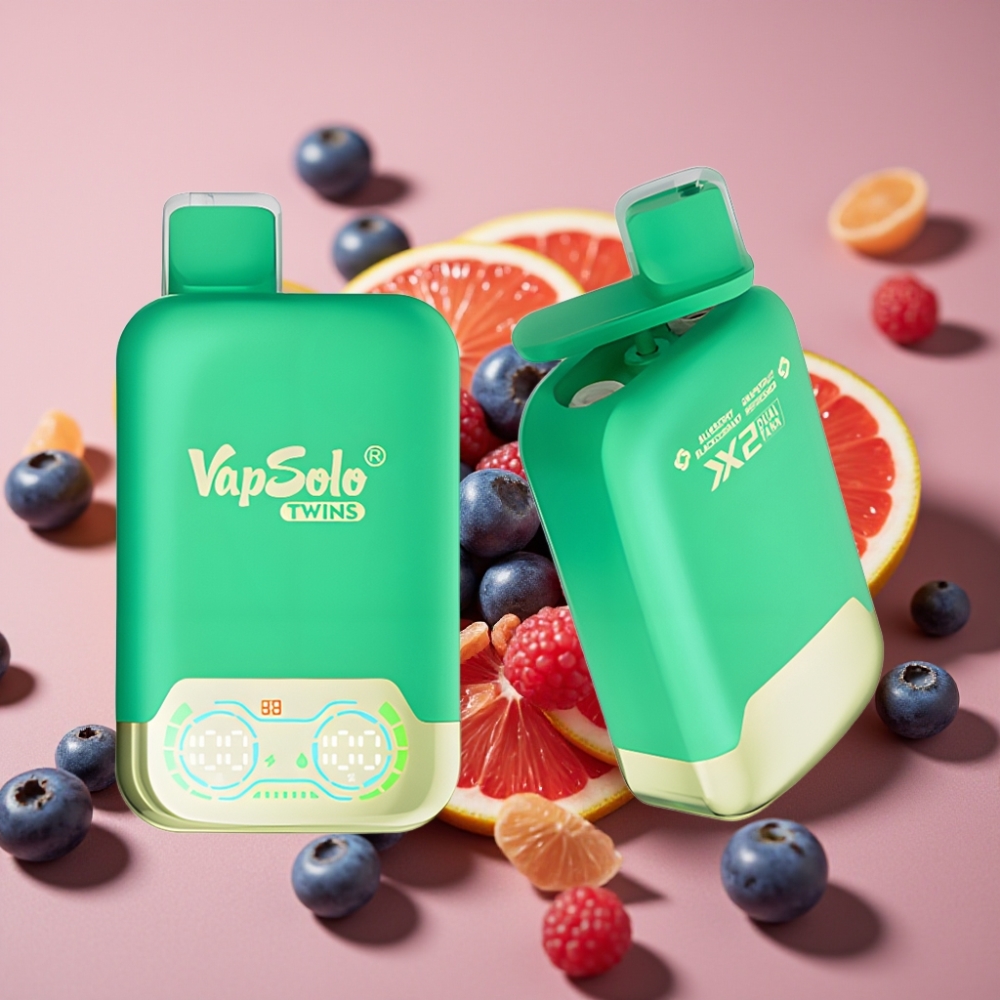 Vapsolo Twins 20000 Puffs Borovnica Ribizla & Grejpfrut, 40 ml, 20mg/ml, Type-C