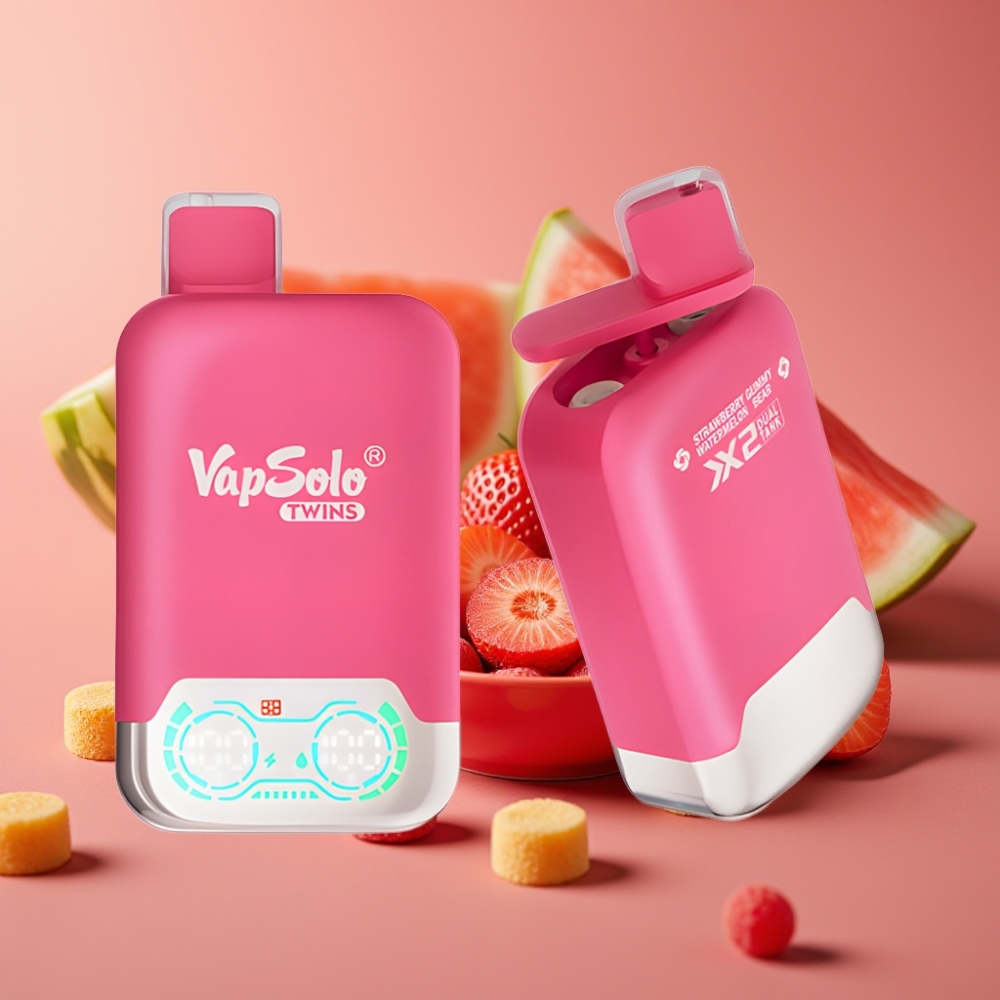 Vapsolo Twins 20000 Puffs Jagoda Lubenica & Gummy Bear, 40 ml, 20mg/ml, Type-C