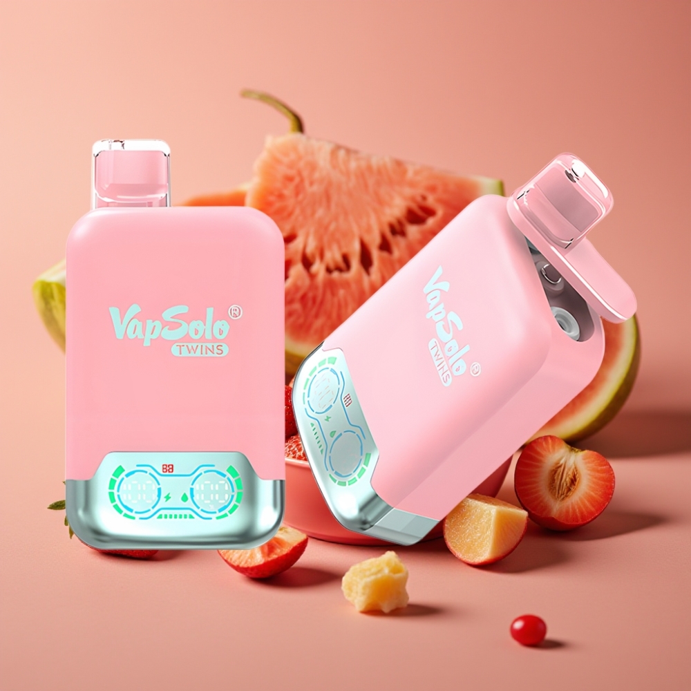 Vapsolo Twins 20000 Puffs Jednokratna Vape Jagoda Led & Mango Breskva Lubenica, 40ml, 20mg/ml/50mg/ml, Type-C
