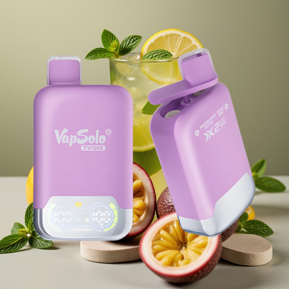 Vapsolo Twins 20000 Puffs Jednokratna Vape Marakuja Mojito & Trostruka Metvica, 40ml, 20mg/ml, Type-C