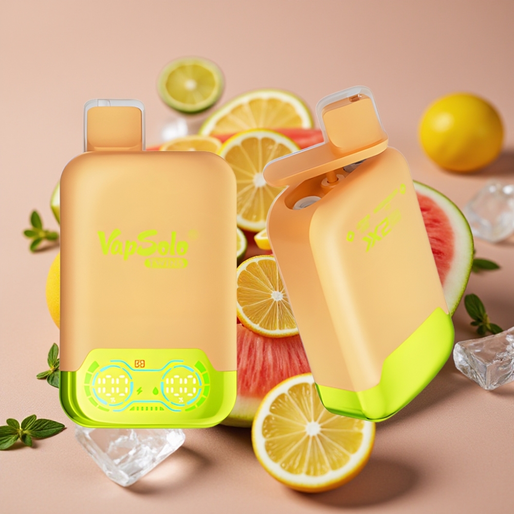 Vapsolo Twins 20000 Puffs Limeta Lime & Lubenica Ice, 40ml, 20mg/ml/50mg/ml, Type-C