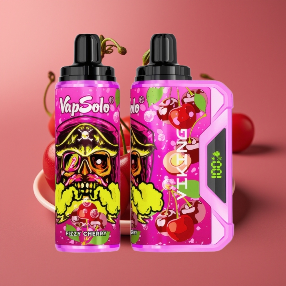 VapSolo VIKING 12000 Puffs Jednokratna Vape Gazirana Trešnja, 22ml, 20/50 mg/ml, Type-C