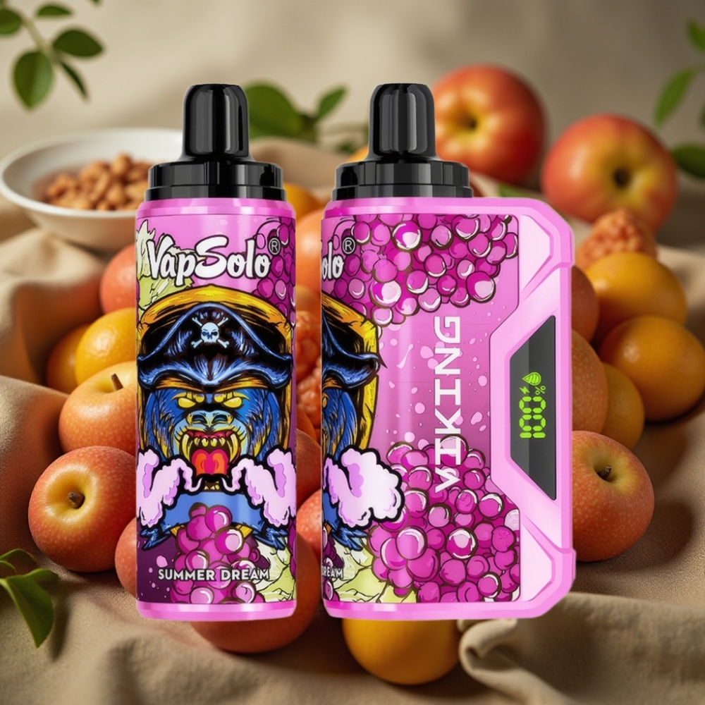 VapSolo VIKING 12000 Puffs Jednokratna Vape Ljetni San, 22ml, 20/50 mg/ml, Type-C