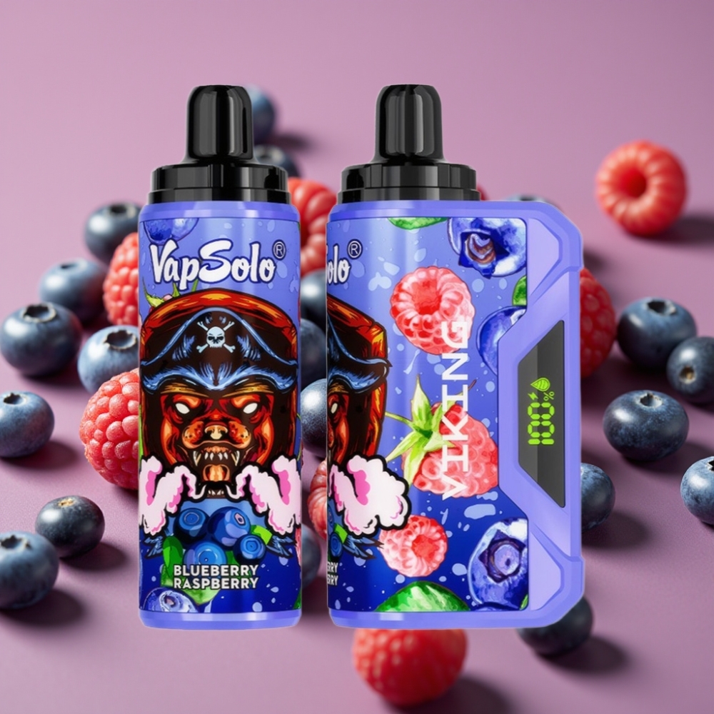 VapSolo VIKING 12000 Pufova Jednokratna Vape Borovnica Malina, 22ml, 20/50 mg/ml, Type-C