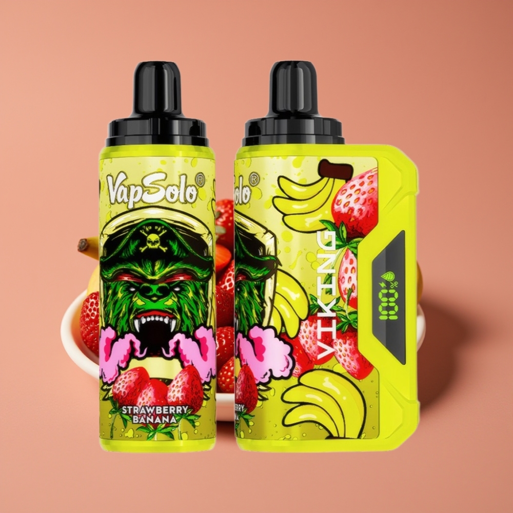 VapSolo VIKING 12000 Pufova Jednokratna Vape Jagoda Banana, 22ml, 20/50 mg/ml, Type-C