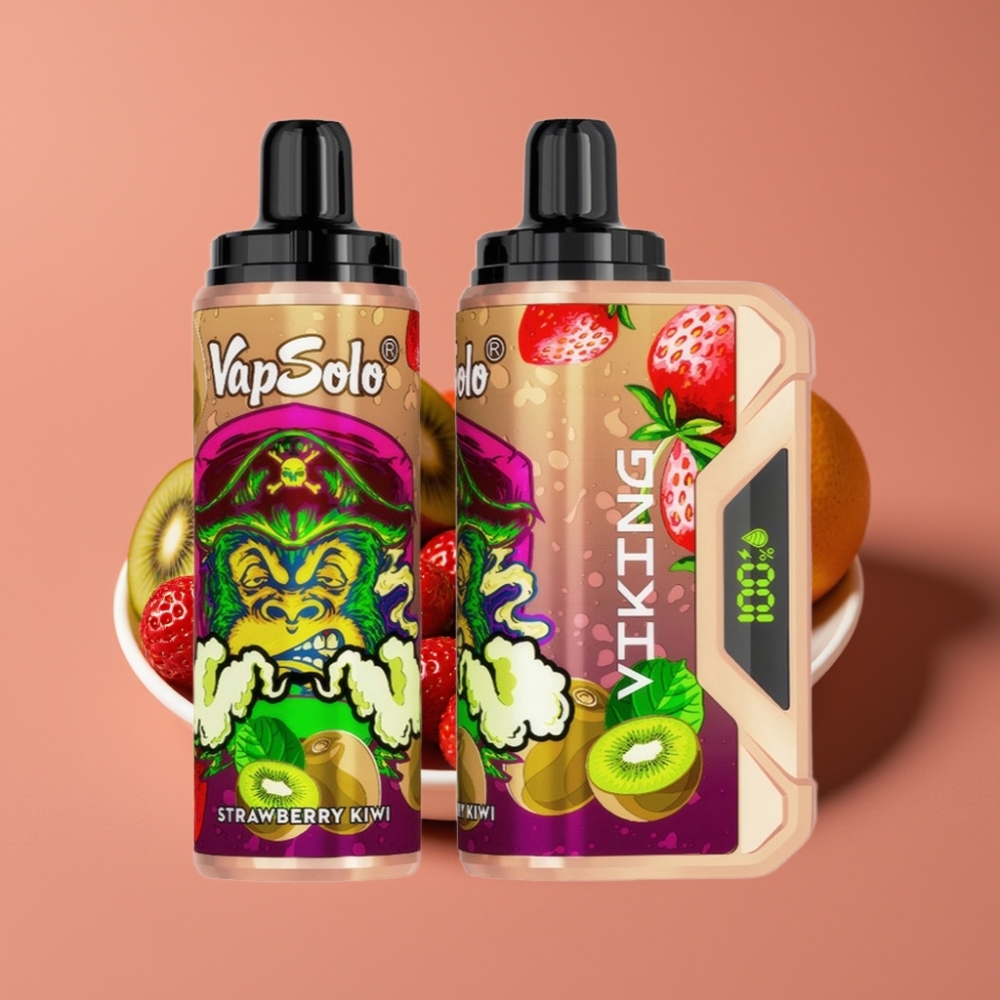 VapSolo VIKING 12000 Pufova Jednokratna Vape Jagoda Kivi, 22ml, 20/50 mg/ml, Type-C