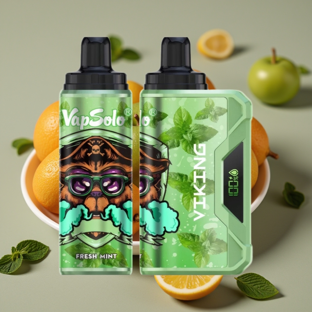 VapSolo VIKING 12000 Pufova Jednokratna Vape Svježa Meta, 22ml, 20/50 mg/ml, Type-C