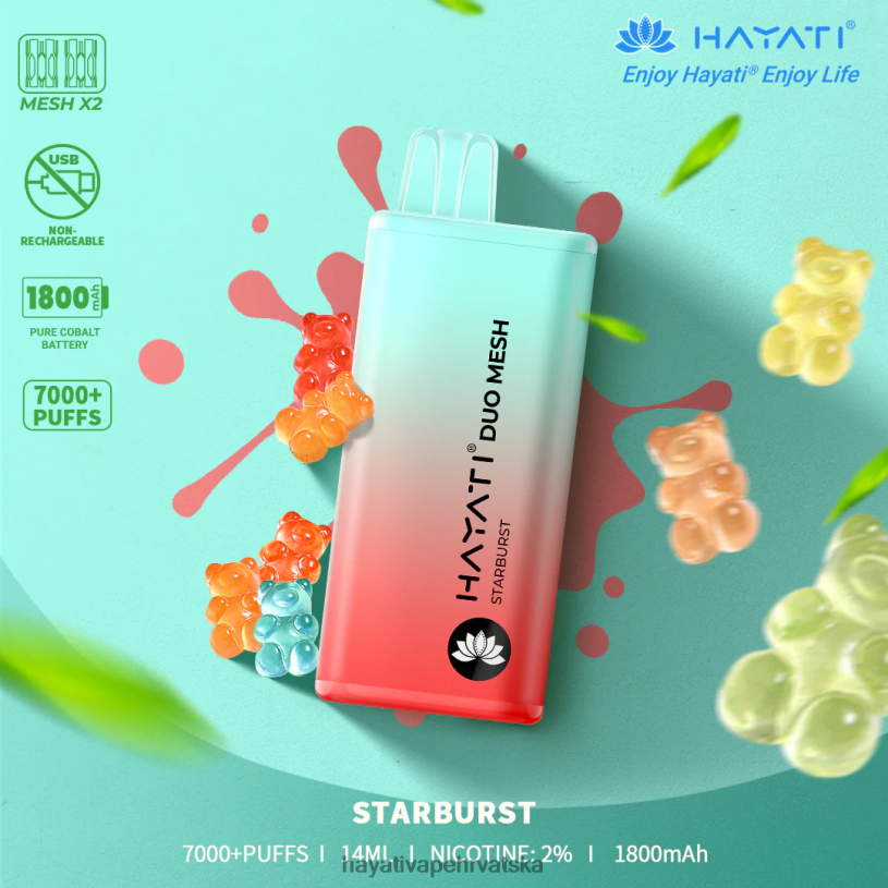 Hayati Hrvatska - Hayati Duo Mesh za jednokratnu upotrebu 0D4PD181 prasak zvijezde