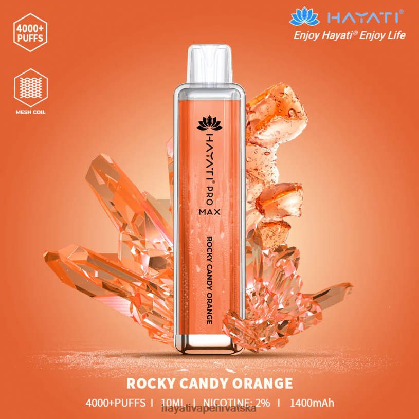 Hayati Flavour List - Hayati Pro Max za jednokratnu upotrebu 0D4PD118 rocky candy naranča