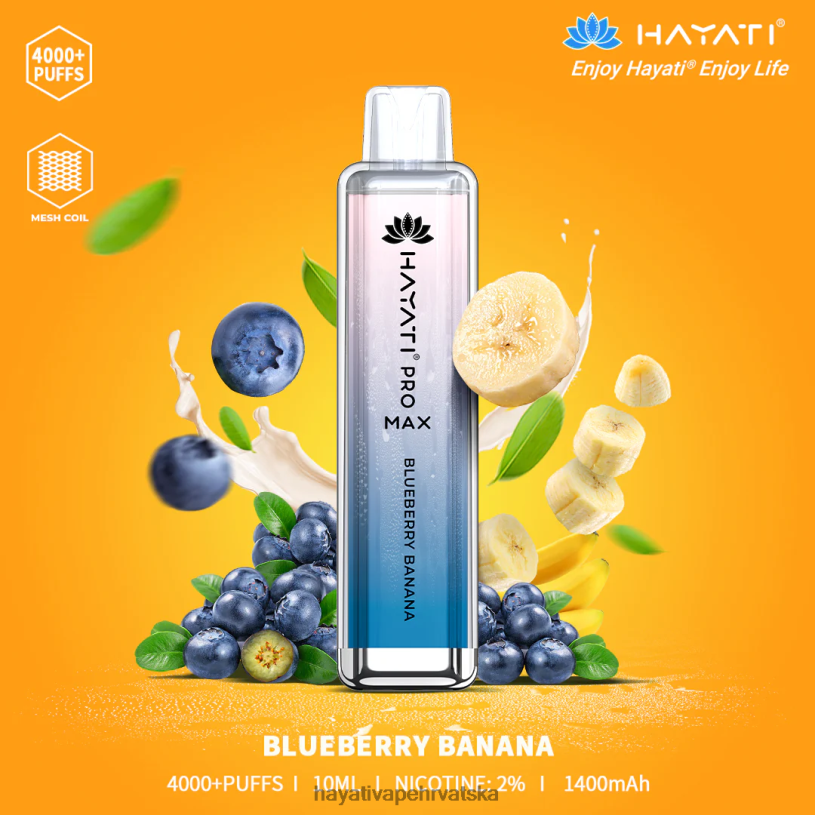 Hayati Flavour List - Hayati Pro Max za jednokratnu upotrebu 0D4PD138 borovnica banana