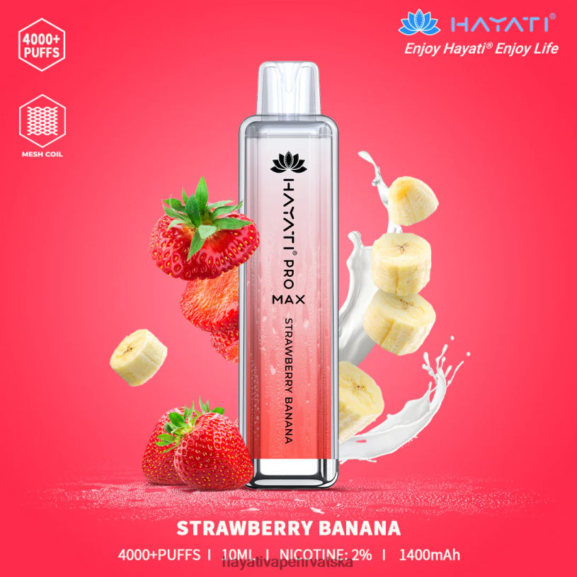 Hayati Flavour Vapes - Hayati Pro Max za jednokratnu upotrebu 0D4PD139 jagoda banana