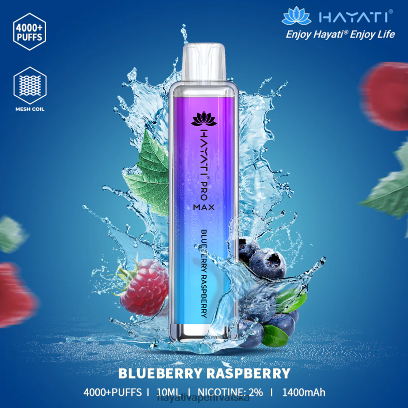 Hayati Flavour Vapes - Hayati Pro Max za jednokratnu upotrebu 0D4PD99 borovnica malina