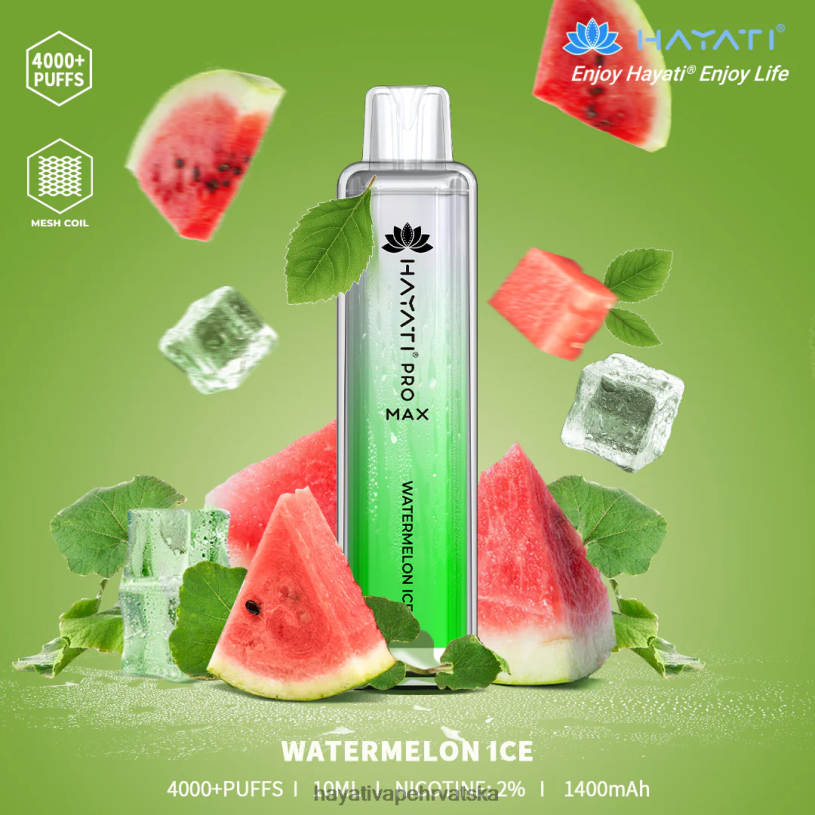 Hayati Flavours Hrvatska - Hayati Pro Max za jednokratnu upotrebu 0D4PD127 led od lubenice