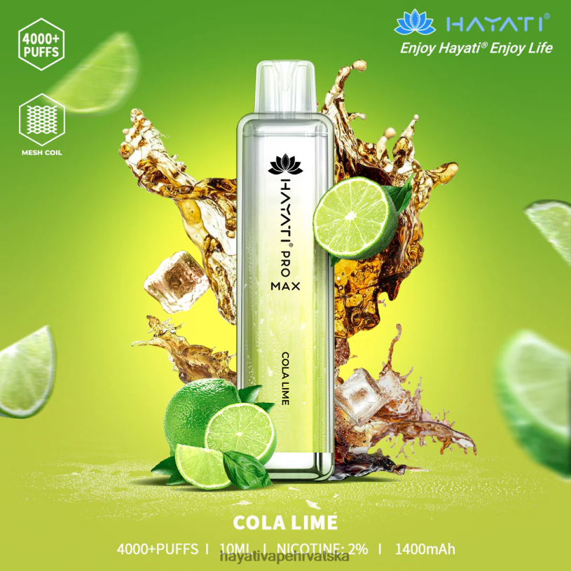 Hayati Hrvatska - Hayati Pro Max za jednokratnu upotrebu 0D4PD101 cola limeta