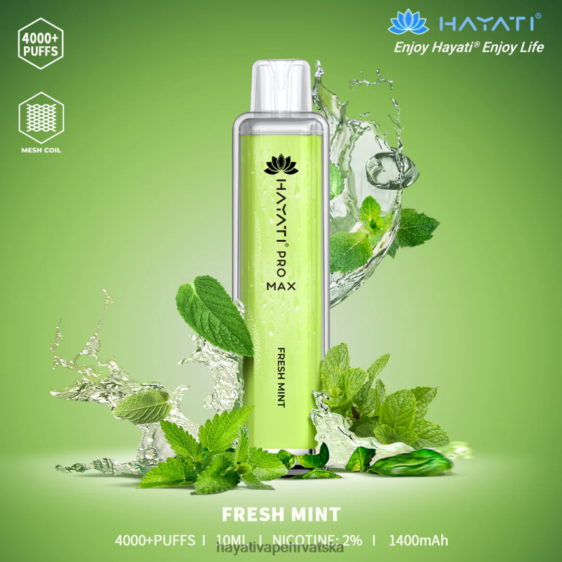Hayati Vape Flavours - Hayati Pro Max za jednokratnu upotrebu 0D4PD104 svježa menta