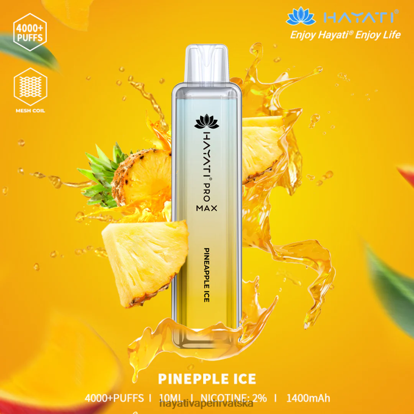 Hayati Vape Flavours - Hayati Pro Max za jednokratnu upotrebu 0D4PD114 led od ananasa