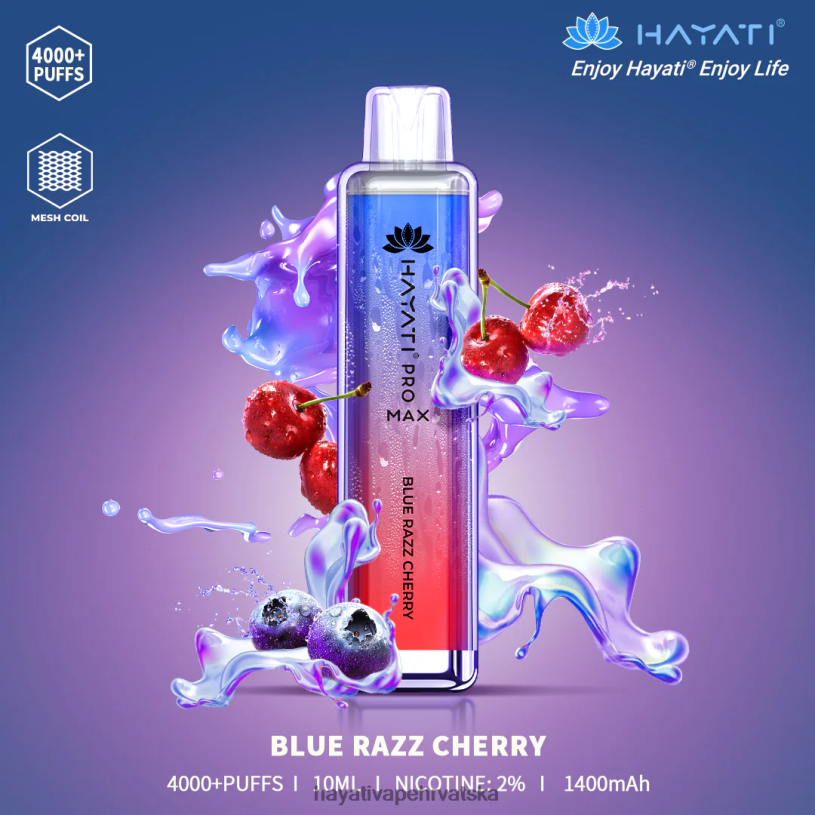 Hayati Vape Flavours - Hayati Pro Max za jednokratnu upotrebu 0D4PD94 plava razz trešnja